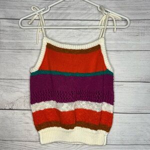 Vintage liz claiborne sport petite crochet crop top